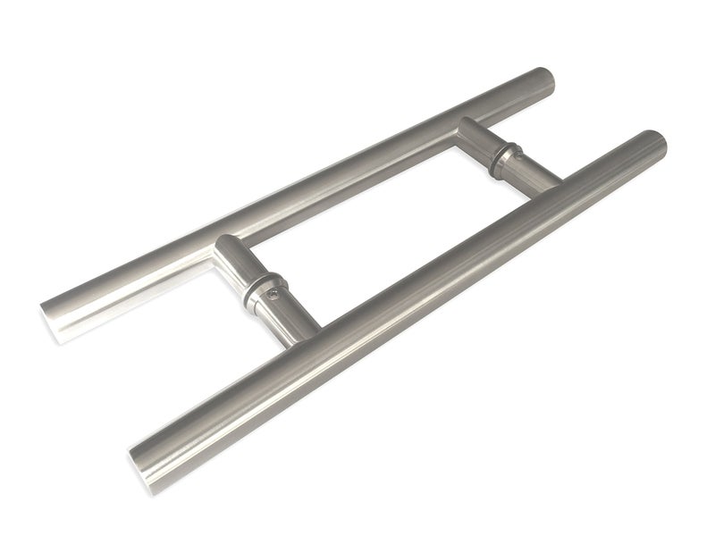 NHN Modern & Contemporary Double-Sided Ladder Style Push-Pull Stainless Door Handle (16 inches/406mm) for Steel, Aluminum and Glass Doors, Brushed Stainless Steel Finish (16 inch) - Image 3